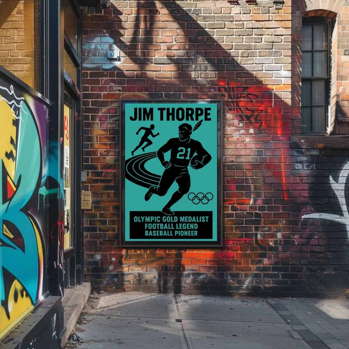 Celebrating a Sports Icon Jim Thorpe Poster