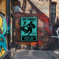 Celebrating a Sports Icon Jim Thorpe Poster