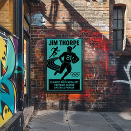 Celebrating a Sports Icon Jim Thorpe Poster