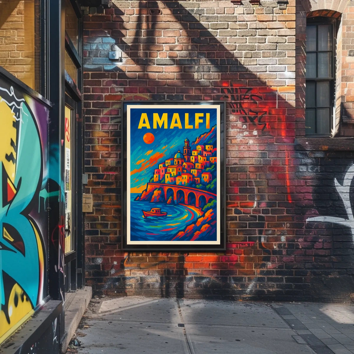 Amalfi Coast Vibrance Poster