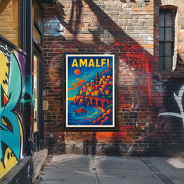 Amalfi Coast Vibrance Poster