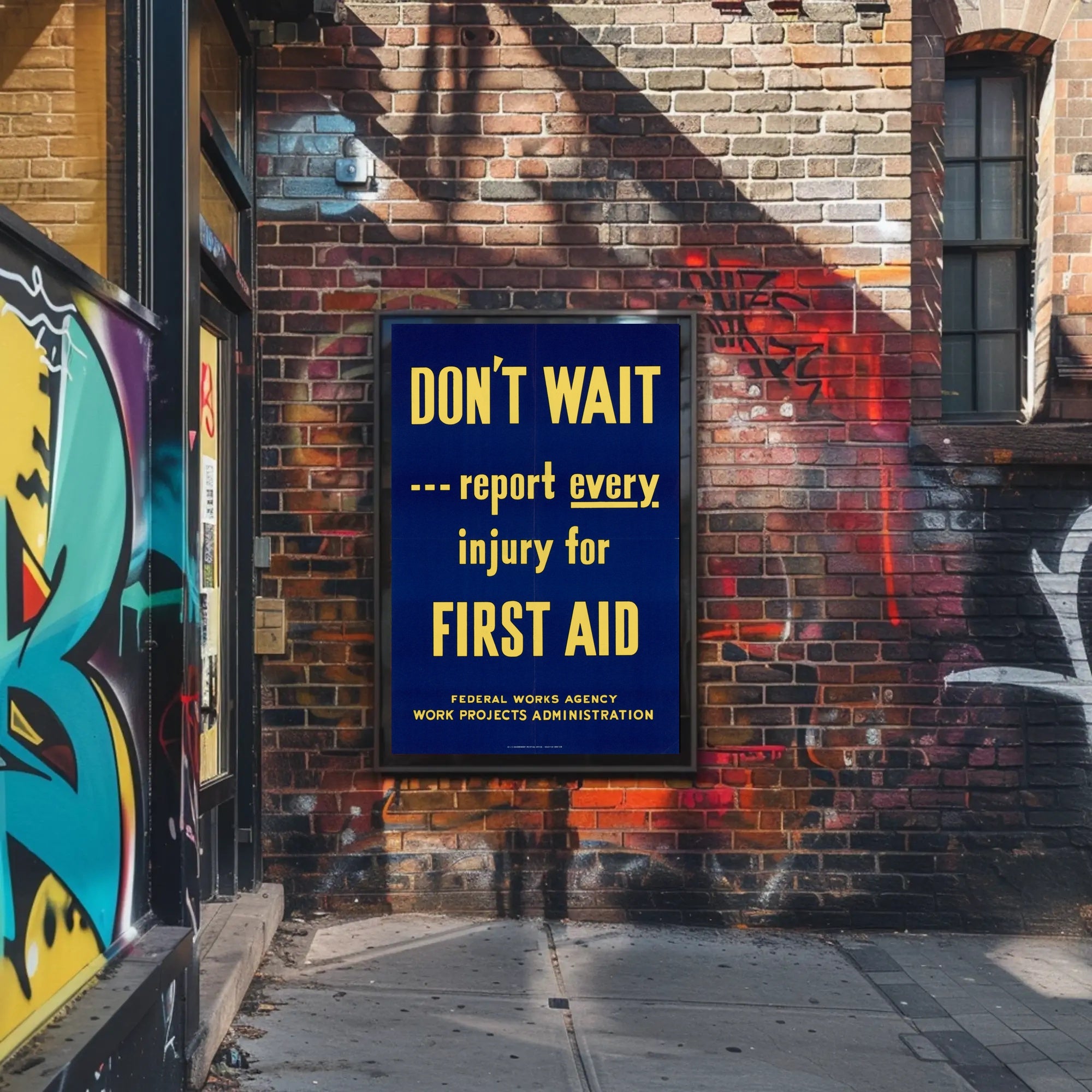 Workplace Safety Awareness: Mid-Century Propaganda Poster PosterGoat