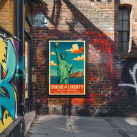 Statue Of Liberty And Ellis Island Poster