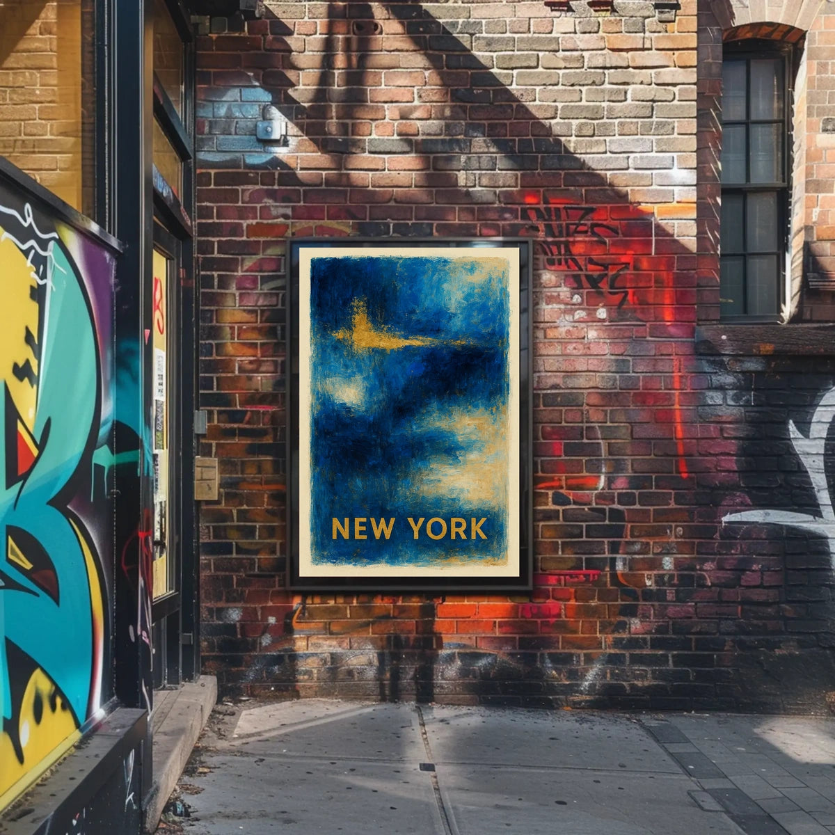 New York Abstract Expression Poster For Modern Wall Art