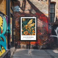 Vibrant Bee and Sunflower Cosmic Artistry Poster