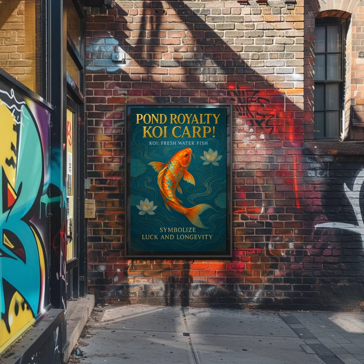 Pond Royalty Koi Carp Poster