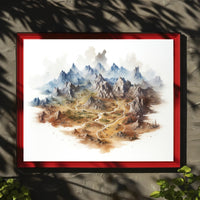 Fantasy Mountain Landscape Poster