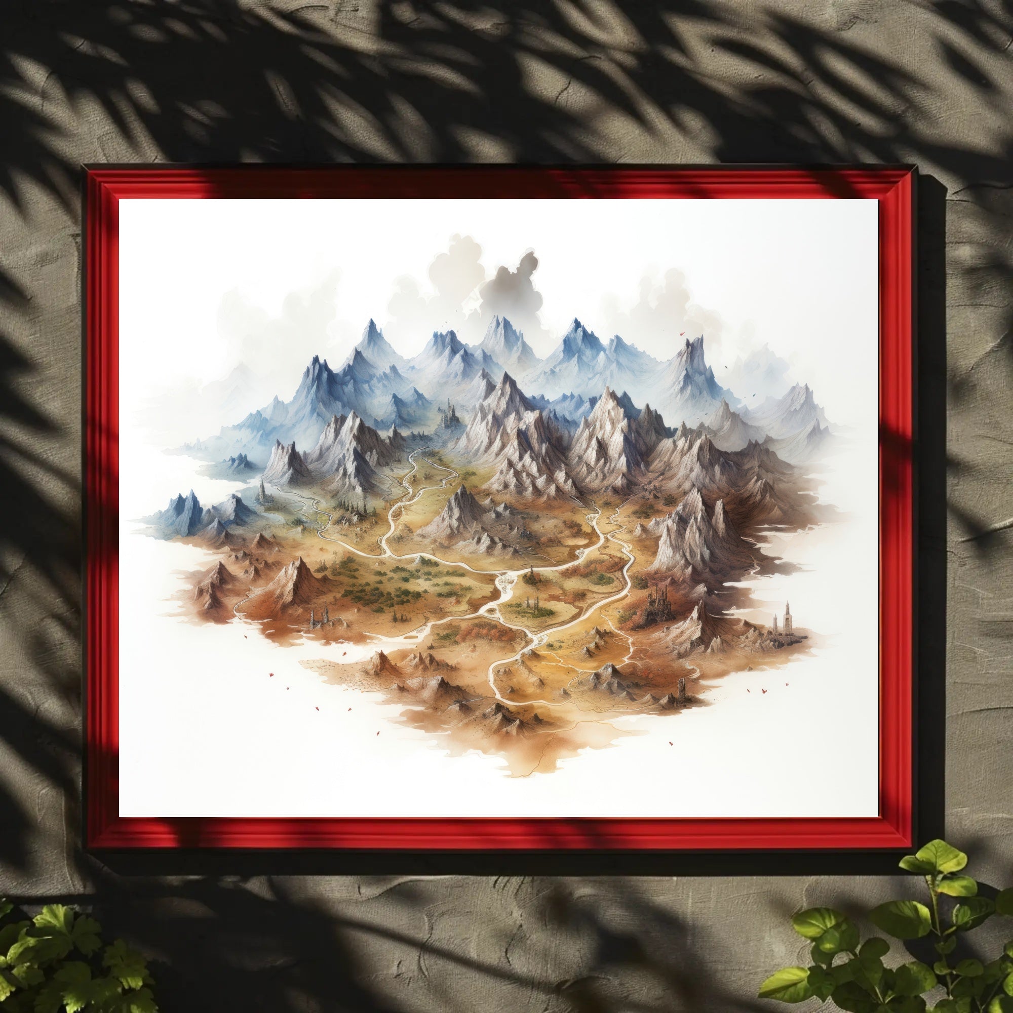 Fantasy Mountain Landscape Poster