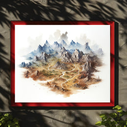 Fantasy Mountain Landscape Poster