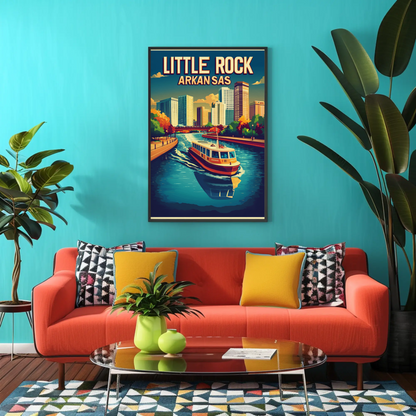 Little Rock Arkansas Vintage Poster