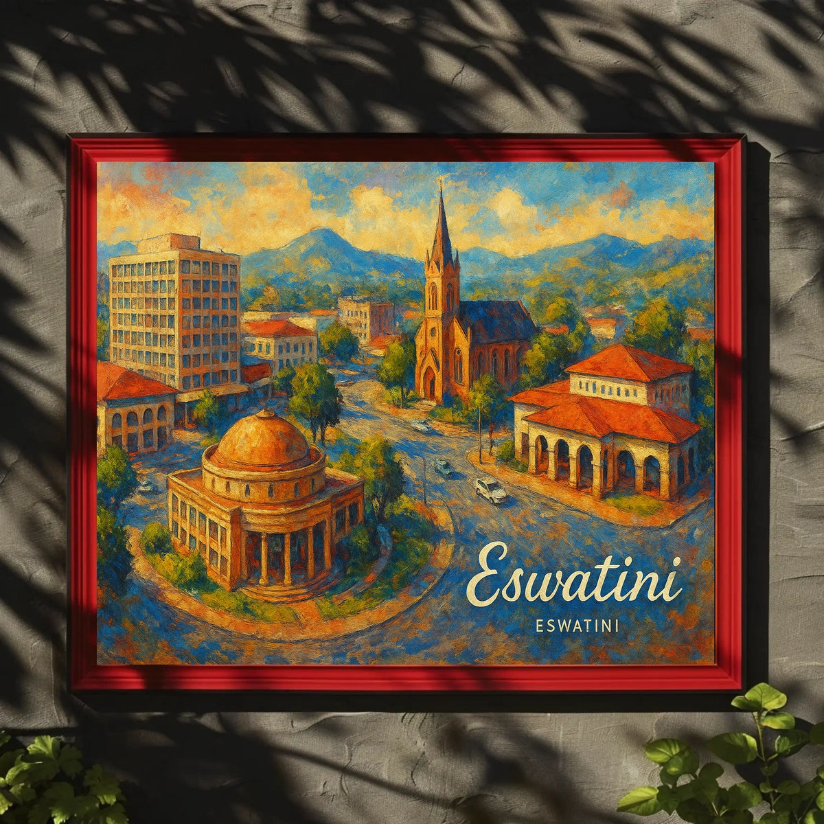 Eswatini Cityscape Poster