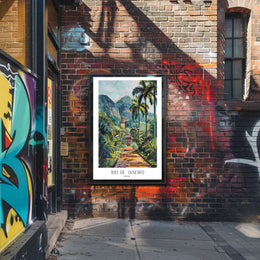 Tropical Pathway in Rio de Janeiro Poster PosterGoat