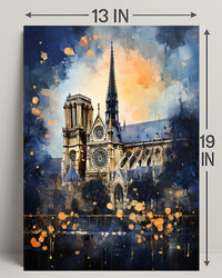Notre-Dame Cathedral A Splash Of Color Poster