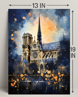 Notre-Dame Cathedral A Splash Of Color Poster