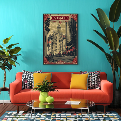 Vintage Travel Poster - Los Angeles Historic City