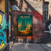 Abu Dhabi Architectural Marvel Travel Poster