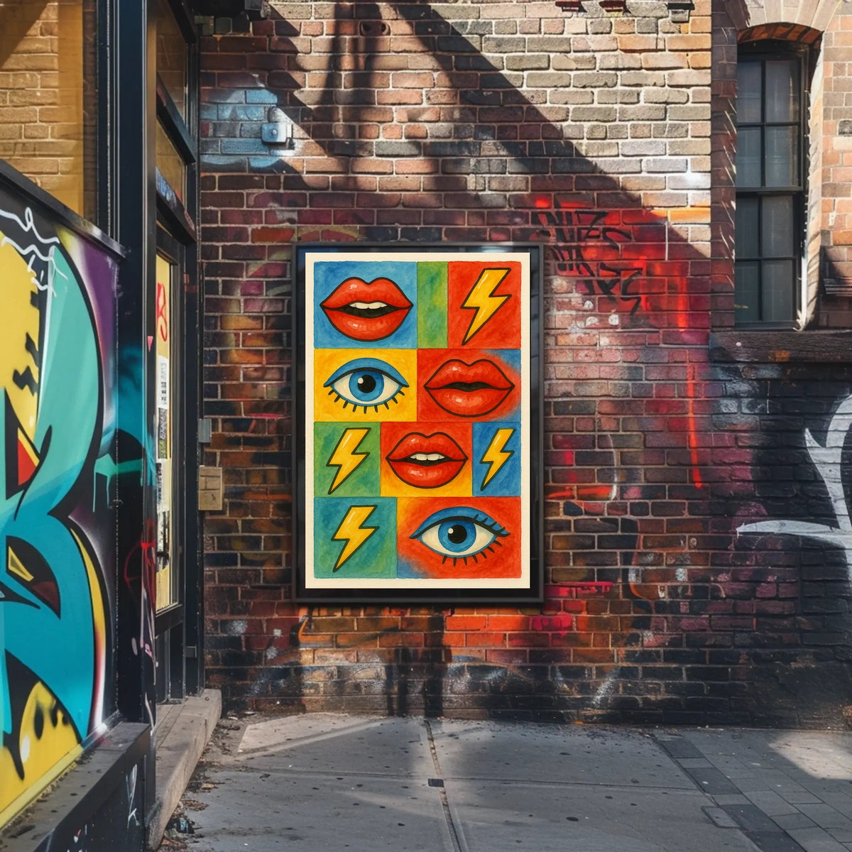 Pop Art Expressionism Poster with Retro Flair