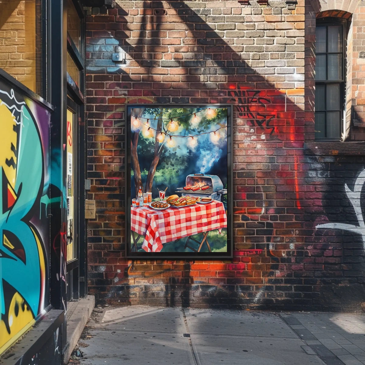 summer barbecue scene Poster