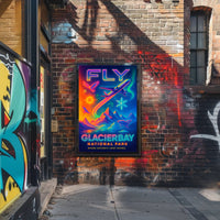 Fly to Glacier Bay National Park Poster