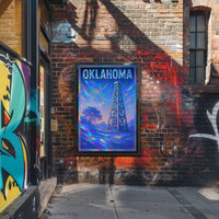 Oklahoma Oil Derrick Poster