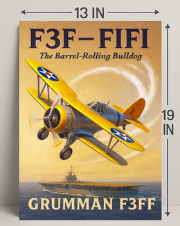 F3F-FIFI The Barrel-Rolling Bulldog Poster PosterGoat