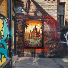 Majestic Sunset at the Gateway Poster