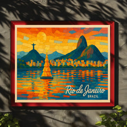 Rio de Janeiro Vibrant Mosaic Poster