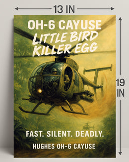 Hughes OH-6 Cayuse Little Bird Killer Egg Poster PosterGoat