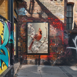 Winter Cardinal Poster