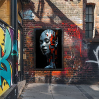 Futuristic Abstract Human AI Art Poster Print