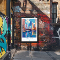 Chicago Skyline Reflections: Urban or Cityscape Poster