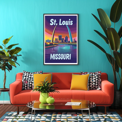 St. Louis, Missouri Vintage Travel Poster