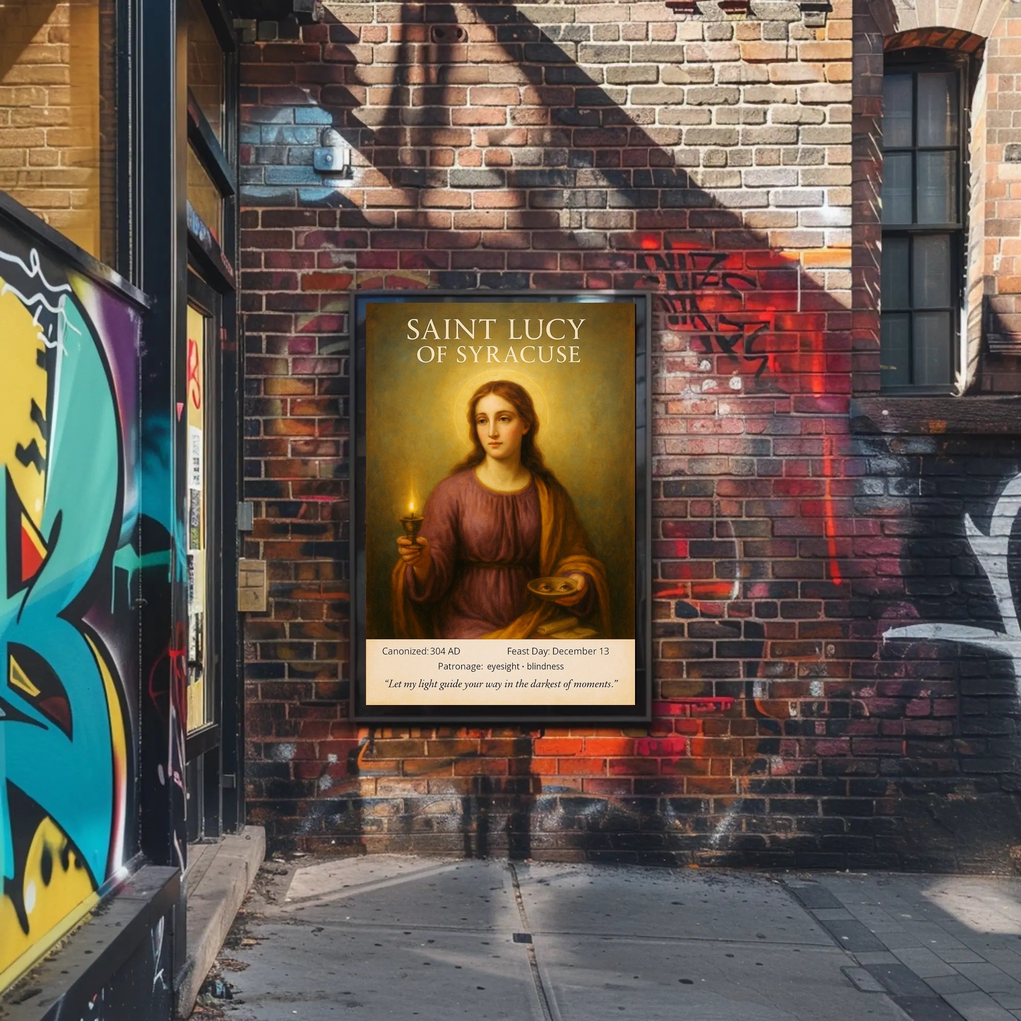 Saint Lucy of Syracuse Poster PosterGoat