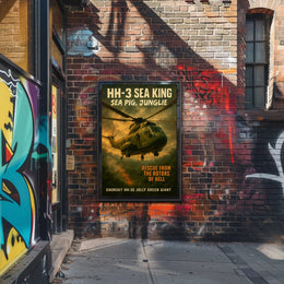HH-3 Sea King Rescue Vintage Military Recruitment Poster