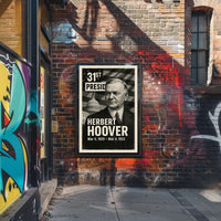 Herbert Hoover 31st President of the United States Digital Montaje Poster