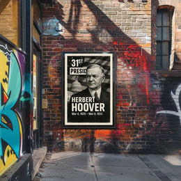 Herbert Hoover 31st President of the United States Digital Montaje Poster