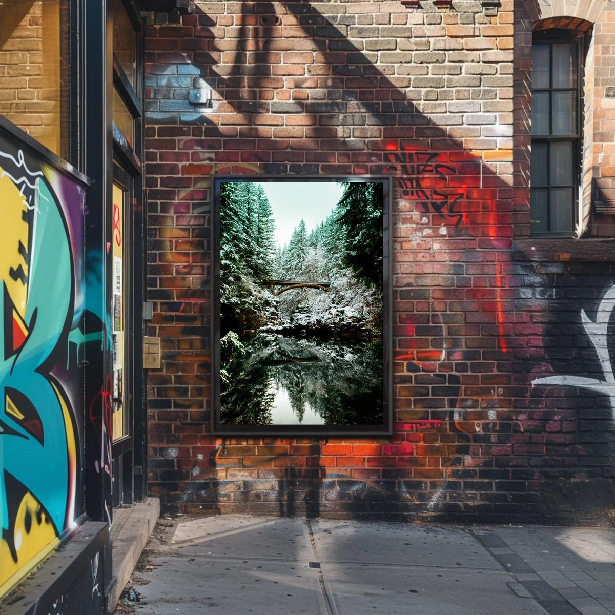 Serene Winter Landscape Scenic National Park Poster