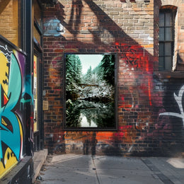 Serene Winter Landscape Scenic National Park Poster