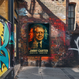 Jimmy Carter 39th President of the United States Double Exposure Poster