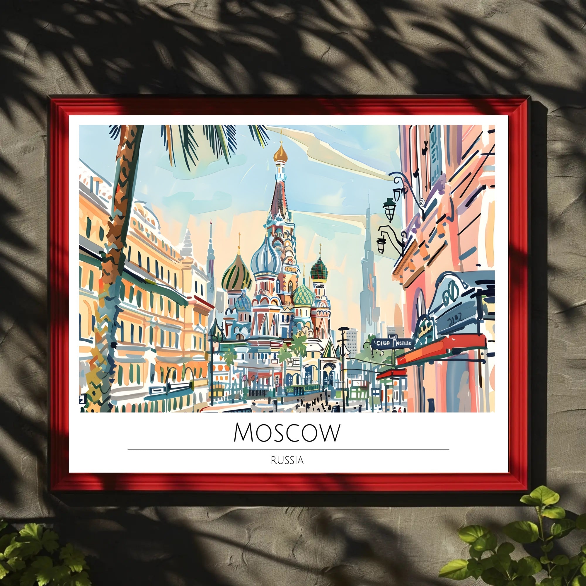 Vibrant Moscow Illustration Poster PosterGoat