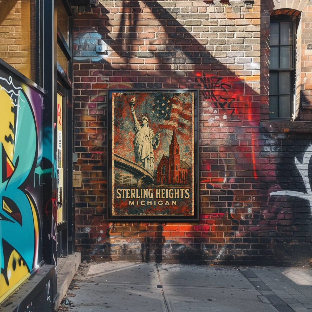 Sterling Heights, Michigan Iconic Poster