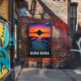 Bora Bora Sunset Poster