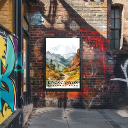 Kings Canyon Watercolor Wall Art Poster
