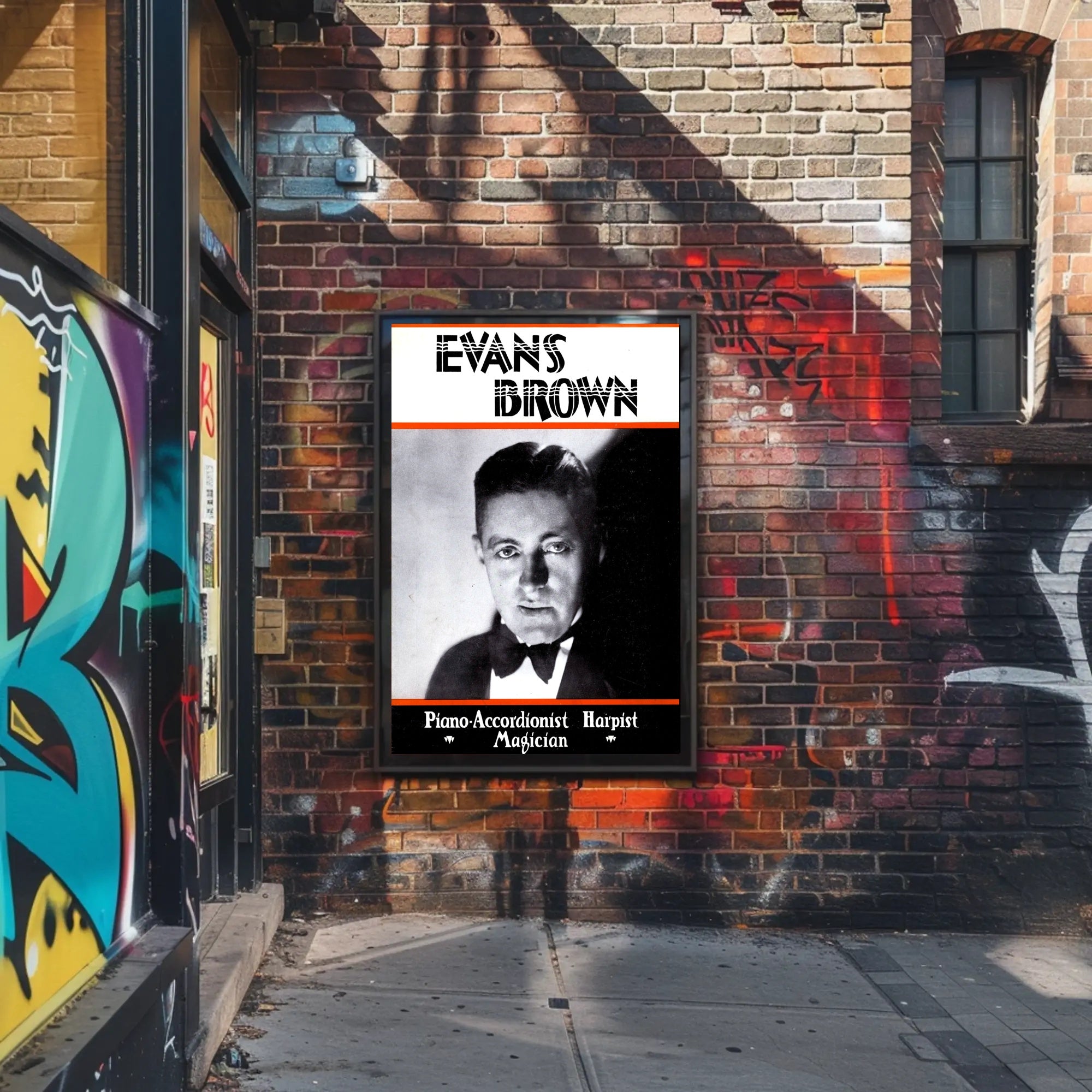 Evans Brown Performer Vintage Cultural Heritage Poster