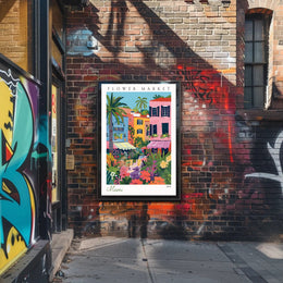 Vibrant Flower Market Poster PosterGoat