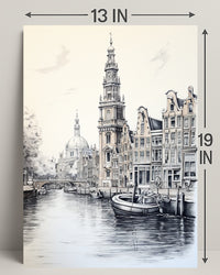 Amsterdam Canal Scene Poster