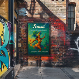 Brazilian Carnival Dance Captures Cultural Heritage Poster