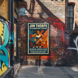 Jim Thorpe Legendary Athlete Poster