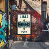 Lima, Peru A Cityscape Reflection Poster