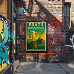 Brazil Cultural and Natural Culture Nature Landmarks Poster